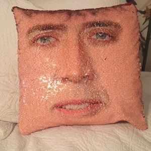 Nick Cage throw pillow